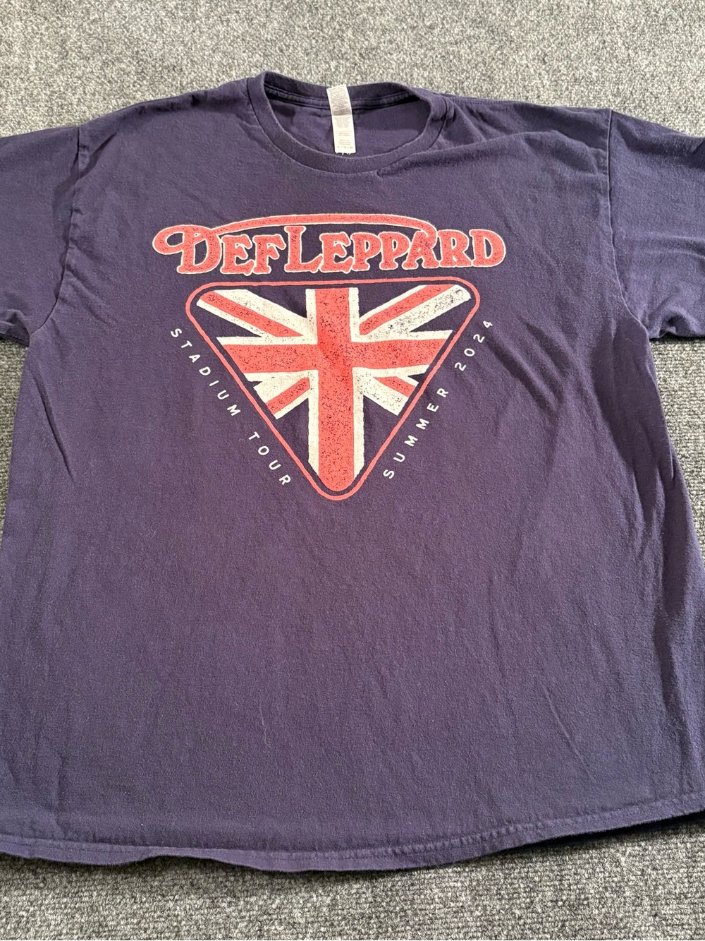 Def Leppard Men’s XL Stadium Tour 2024 Concert Band Graphic T Shirt Navy